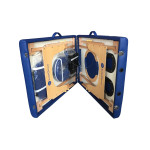 Επαγγελματικό Κρεβάτι Pro_2 Dark Blue για Εγκύους Μασάζ Φυσικοθεραπείας Βαλίτσα Ξύλινο φορητό